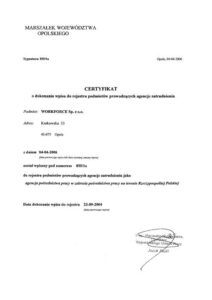 Сертификаты Work Force