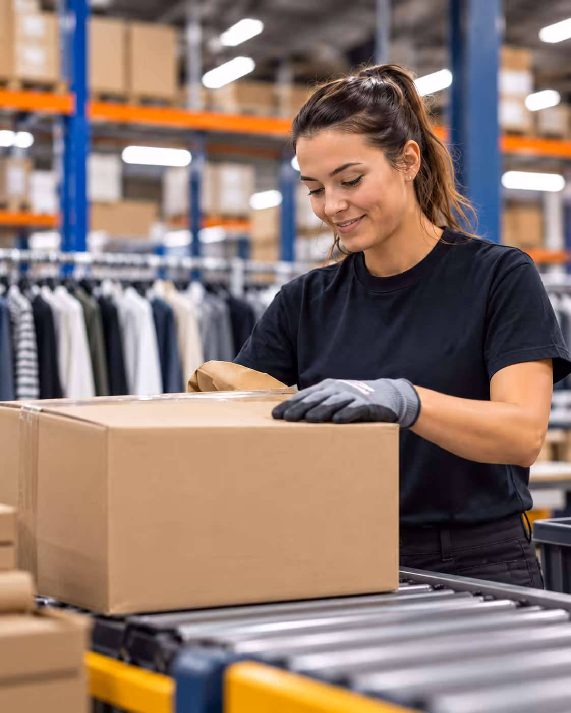 Moodalogistika valdkonnas töötav logistikatöötaja